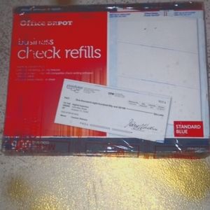 Office Depot® Brand Standard Blue Business Check Refills, Box Of 850